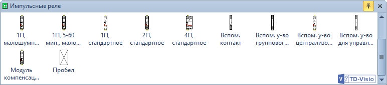 Трафарет Visio - импульсные реле. Шаблоны Visio - импульсные реле.