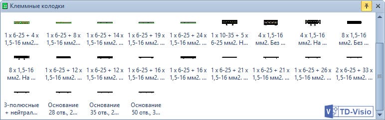 Трафарет Visio - клеммные колодки. Шаблоны Visio - клеммные колодки.