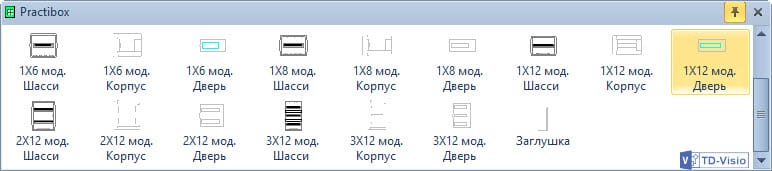 Трафарет Visio - щитки Practibox. Шаблоны Visio - щитки Practibox.