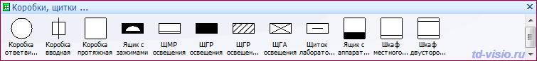 Коробки, щитки, ящики с аппаратурой, шкафы, пульты Фигуры Visio - Коробки, щитки, ящики с аппаратурой, шкафы, пульты