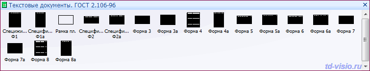Текстовые документы. ГОСТ 2.106 Фигуры (трафареты) Visio: Текстовые документы. ГОСТ 2.106