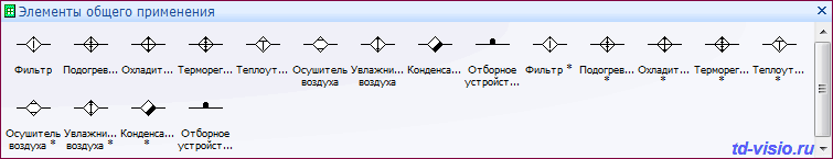 Санитарно-технические системы - элементы общего применения. Трафарет Visio Санитарно-технические системы - элементы общего применения.
