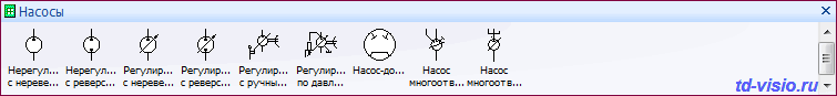 Насосы. Трафарет Visio Насосы.