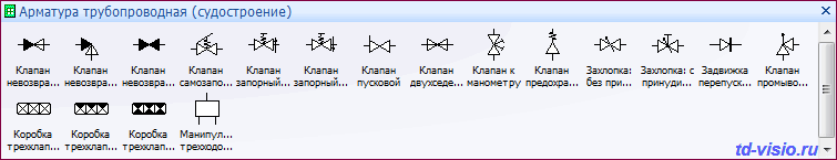 Арматура трубопроводная (обозначения применяются преимущественно в документации для судостроения). Фигуры (трафареты) Visio: Арматура трубопроводная (обозначения применяются преимущественно в документации для судостроения).