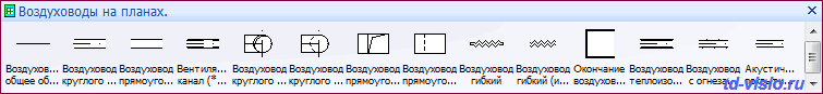 Воздуховоды на планах. Фигуры Visio - Воздуховоды на планах.