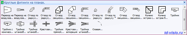 Круглые фитинги на планах. Фигуры Visio - Круглые фитинги на планах.