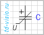 Конденсатор поляризованный, с ёмкостью, управляемой напряжением.