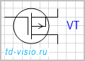 Полевой транзистор с изолированным затвором без вывода от подложки обогащённого/обеднённого типа, с внутренним соединением истока и подложки