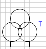 Условное обозначение - трансформатор собственных нужд с тремя обмотками.