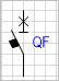 Условное обозначение - автоматический выключатель.