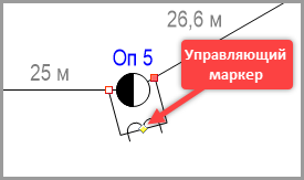 Элементы управления фигуры Visio Катушка пупиновская на опору.