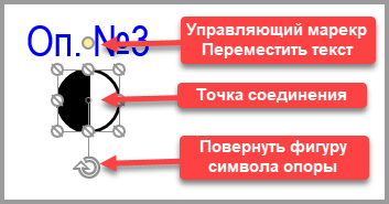 Фигура Visio Опора деревянная одностоечная на ж/б приставке