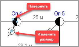 Элементы управления для фигуры Visio светильник.